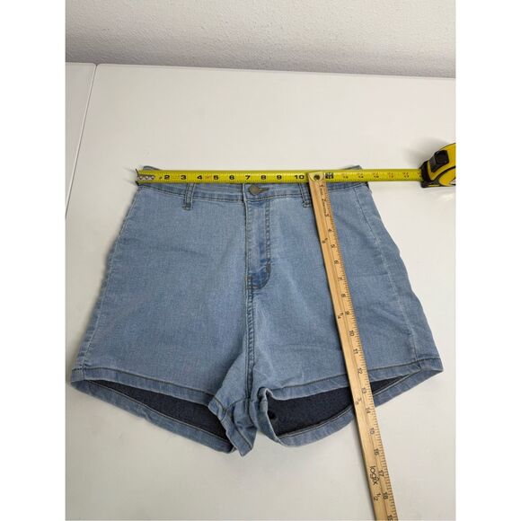 NWOT Pretty Little Thing High Waist Denim Lightweight Shorts Size 8 Blue - Picture 3 of 7